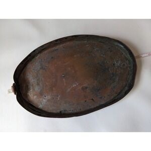 Antique Duparquet Copper Oval Roasting Gratin Pan 13 x 9 In NYC 112 w 22nd